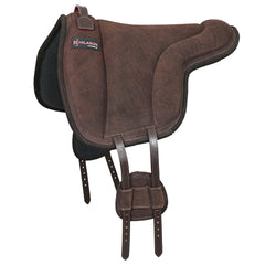 Hilason H. Bareback Saddle Pad Anti Slip Base Suede Leather Brown – by Hilason – Cowboy and equestrian accessories