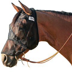 Cashel H. Quiet Ride Fly Mask Long Nose Arab Small Black by Hilason – Cowboy and equestrian accessories