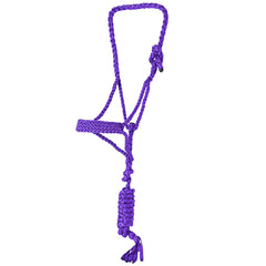 8 Ft Hilason W. Nylon Poly Flat Braided Mule Tape Halter And Lead Rope by Hilason – Cowboy and equestrian accessories