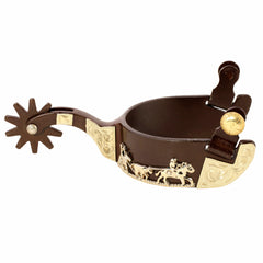 HILASON W. BR Spurs Medium Shank | 1-1/4" Band | 2-1/8" Shank | GS by Hilason – Cowboy and equestrian accessories