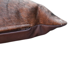 Cowhide & Leather Accent Pillow