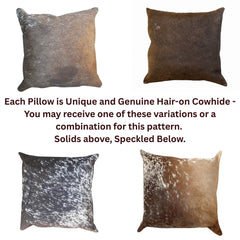 Cowhide & Leather Accent Pillow