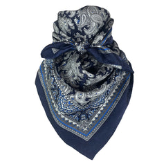 Western Print Wild Rag – Large 35" Silk-Feel Scarf for Men & Women