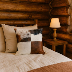 Genuine Cowhide Patchwork Pillow