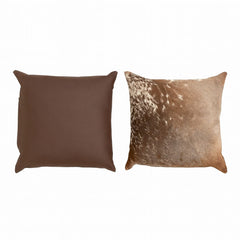 Cowhide & Leather Accent Pillow