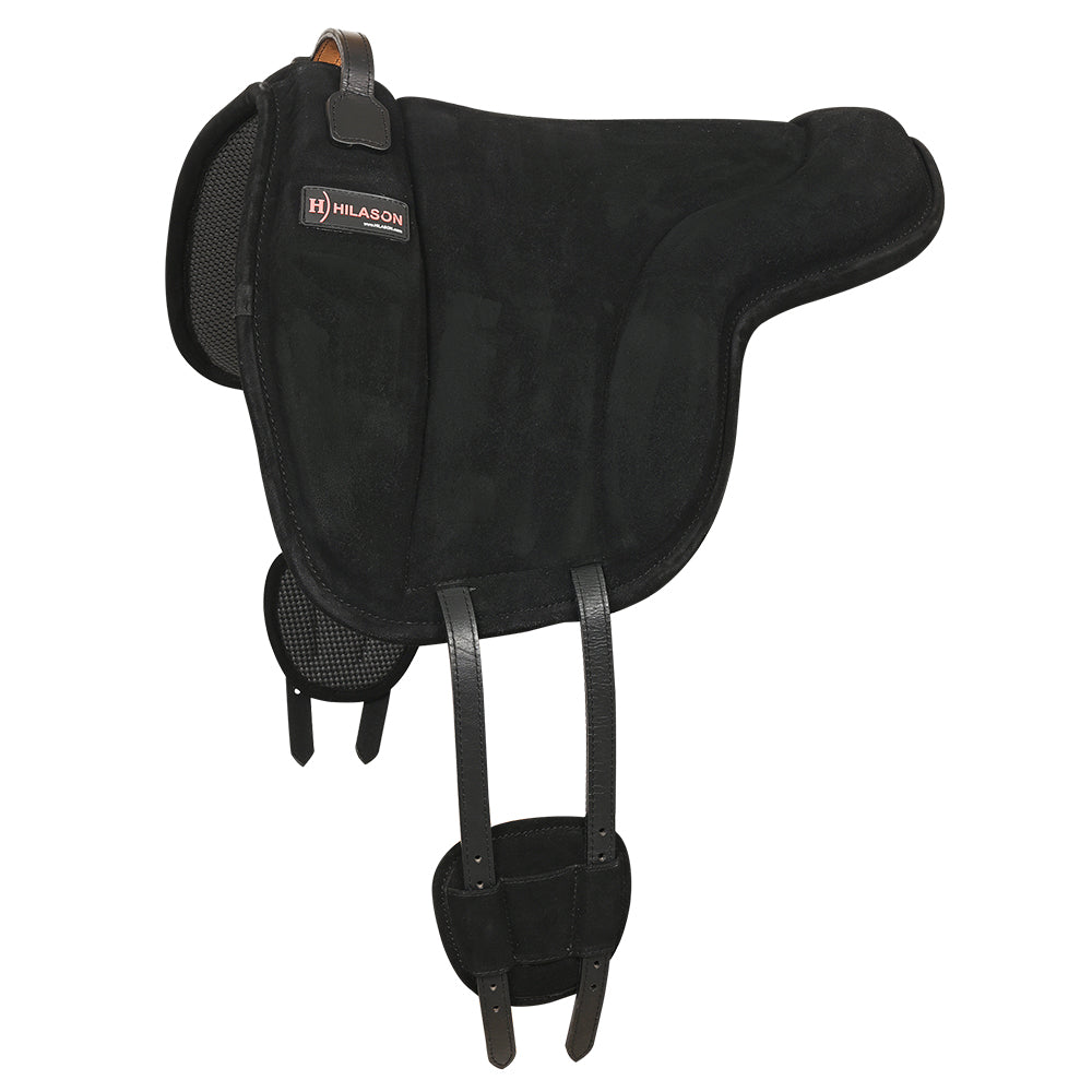 Hilason H. Bareback Saddle Pad Anti Slip Base Suede Leather Brown – by Hilason – Cowboy and equestrian accessories