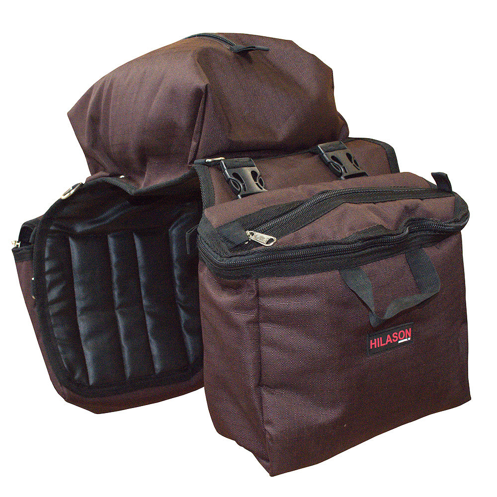 14X12X6 Hilason Detachable Insulated H. Saddle Side Bag Brown – by Hilason – Cowboy and equestrian accessories