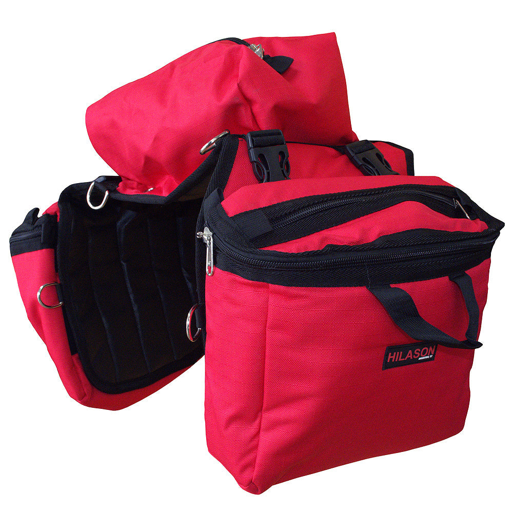 14X12X6 Hilason Detachable Insulated H. Saddle Side Bag Red by Hilason – Cowboy and equestrian accessories