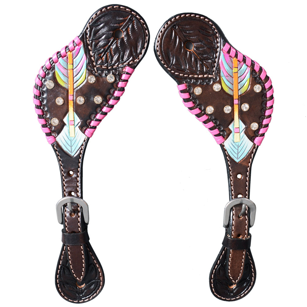 Hilason W. H. Riding Leather Spur Strap Dark Brown by Hilason – Cowboy and equestrian accessories