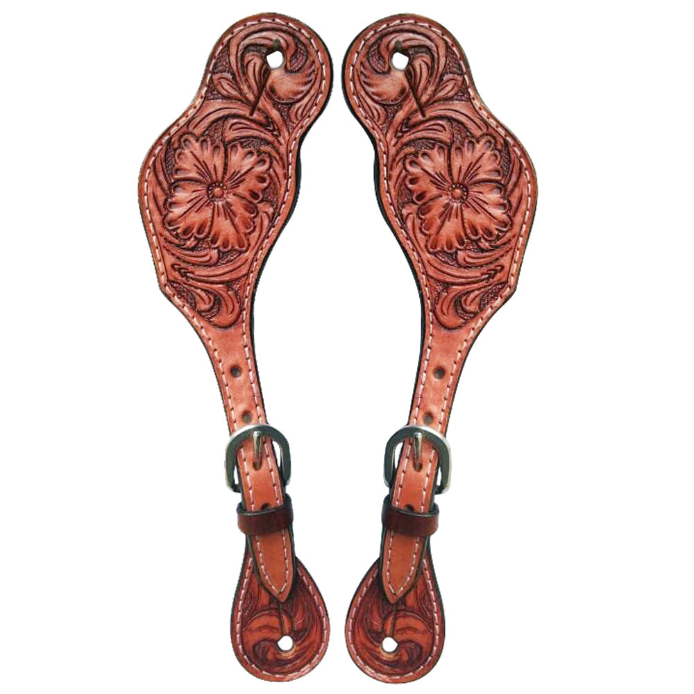 Hilason Leather H. Riding Spur Strap W. Floral Hand Paint by Hilason – Cowboy and equestrian accessories