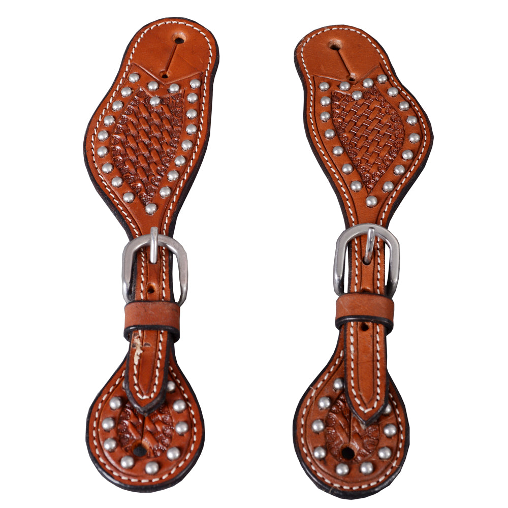Bar H Equine Leather Spurs Straps for Adults - W. Womens Spur Straps by Hilason – Cowboy and equestrian accessories