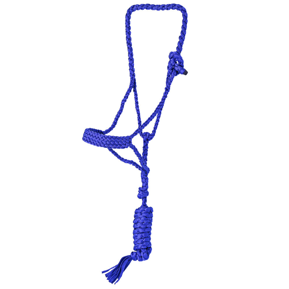 8 Ft Hilason W. Nylon Poly Flat Braided Mule Tape Halter And Lead Rope by Hilason – Cowboy and equestrian accessories