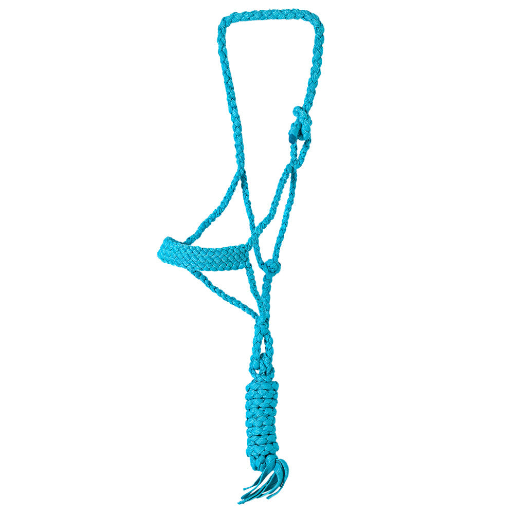 8 Ft Hilason W. Nylon Poly Flat Braided Mule Tape Halter And Lead Rope by Hilason – Cowboy and equestrian accessories
