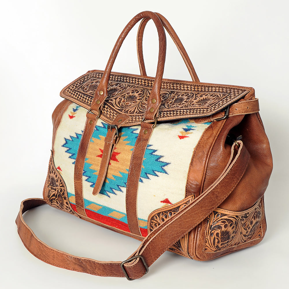 American Darling Duffel Saddle Blanket Hand Tooled Genuine Leather W. by Hilason – Cowboy and equestrian accessories