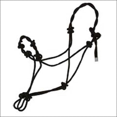 Hilason W. Tk. H. Twisted Rope Halter Black by Hilason – Cowboy and equestrian accessories