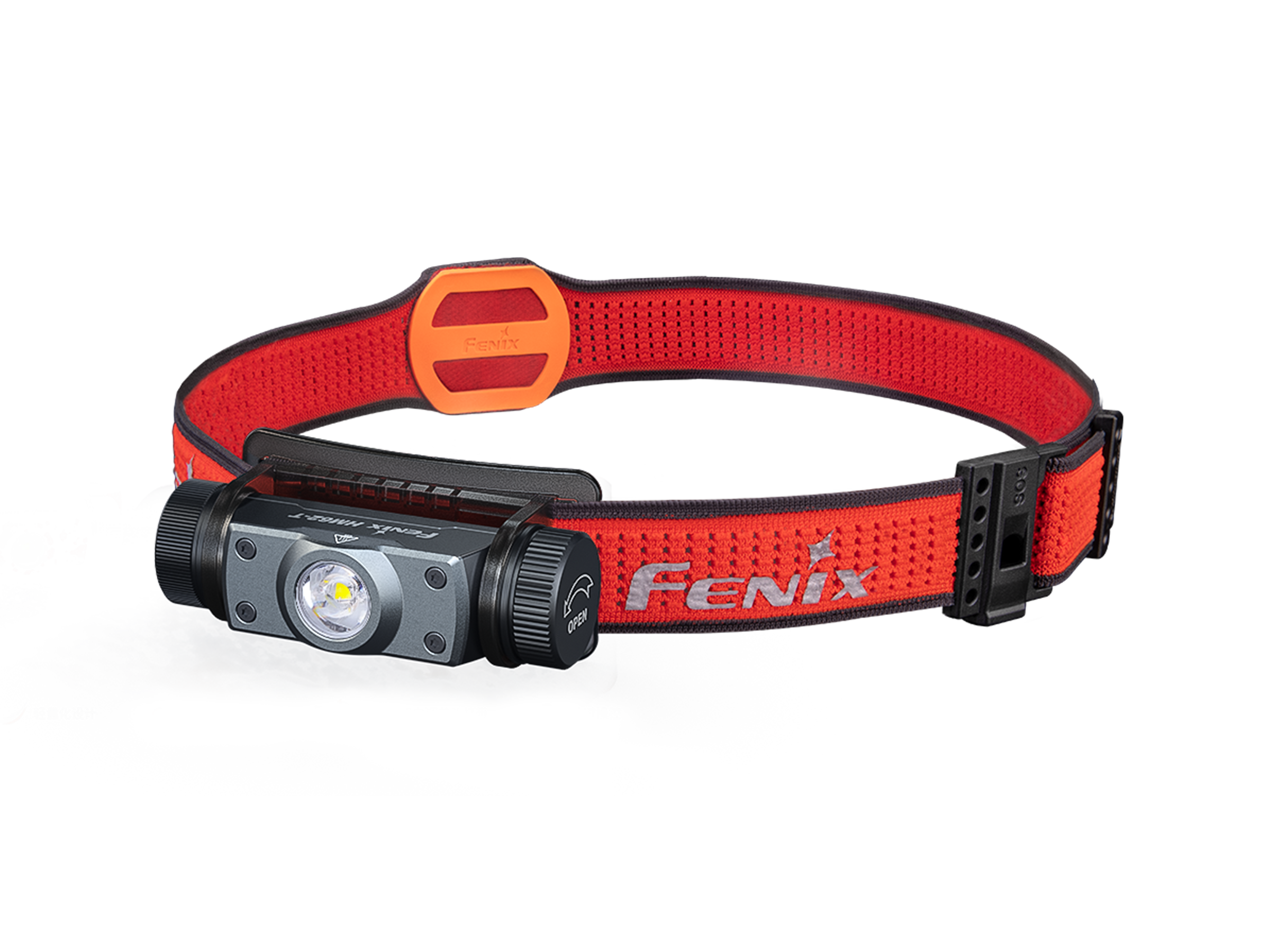 Fenix HM62-T lightweight trail running headlamp as viewed from a front right idea