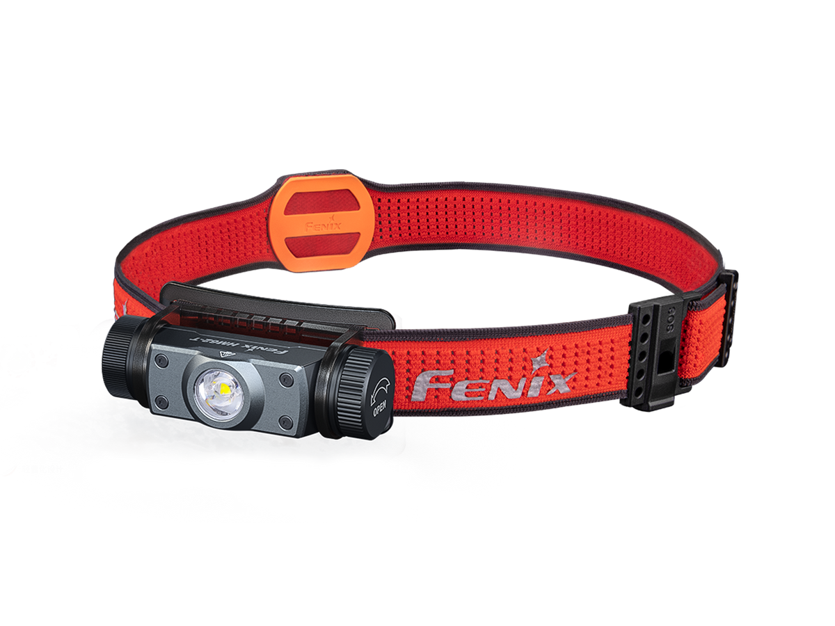 Fenix HM62-T lightweight trail running headlamp as viewed from a front right idea