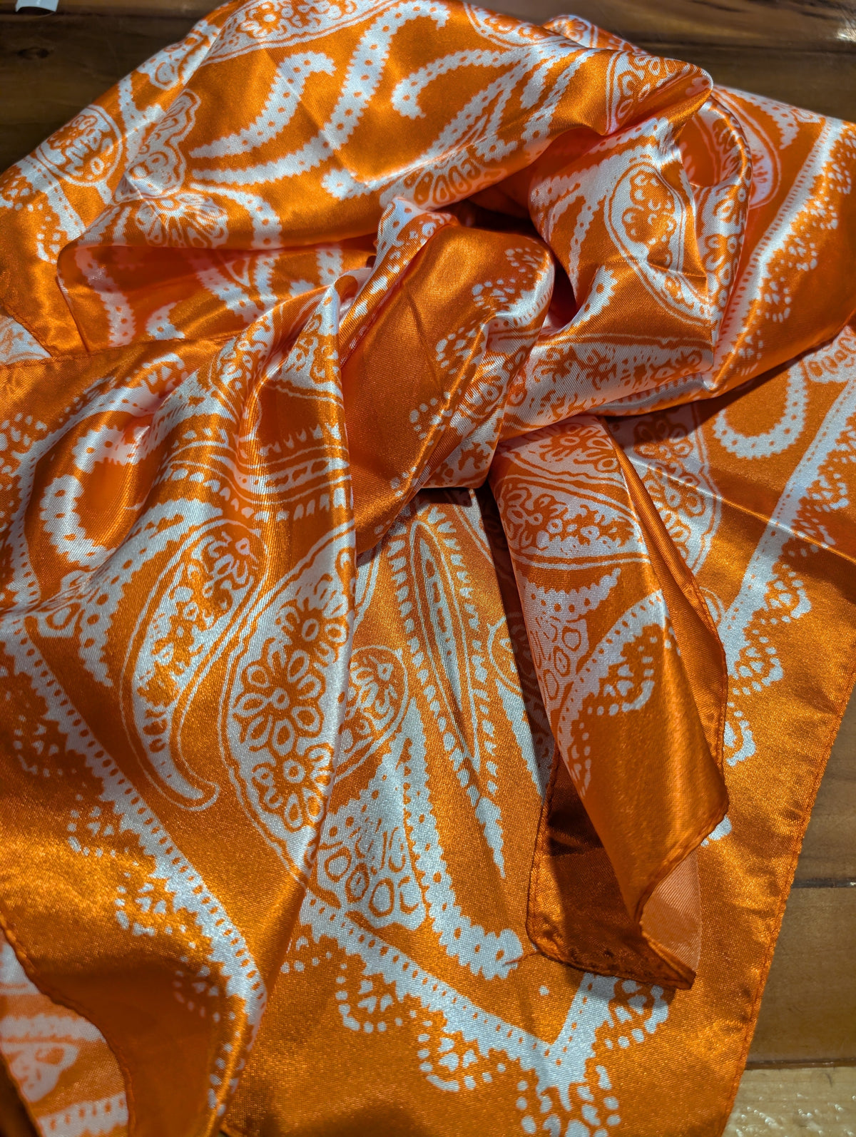 Western Print Wild Rag – Large 35" Silk-Feel Scarf for Men & Women