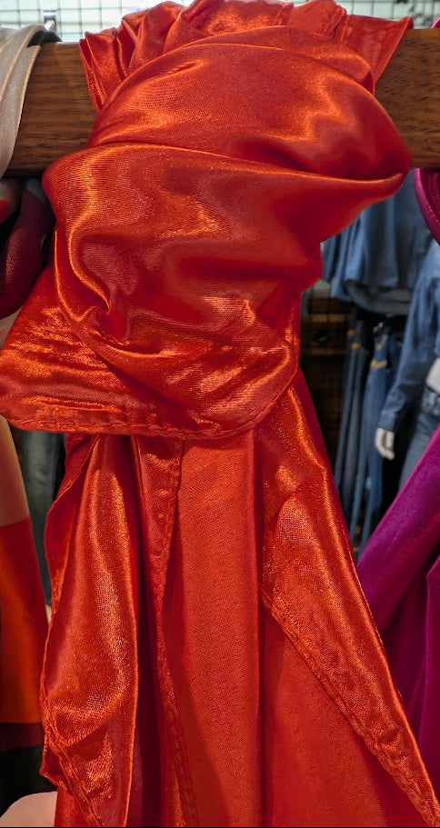 close up Rust Orange Wild Rag/ Scarf