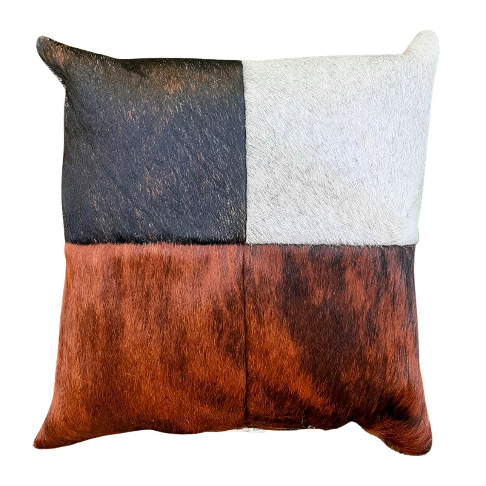 Genuine Cowhide Patchwork Pillow