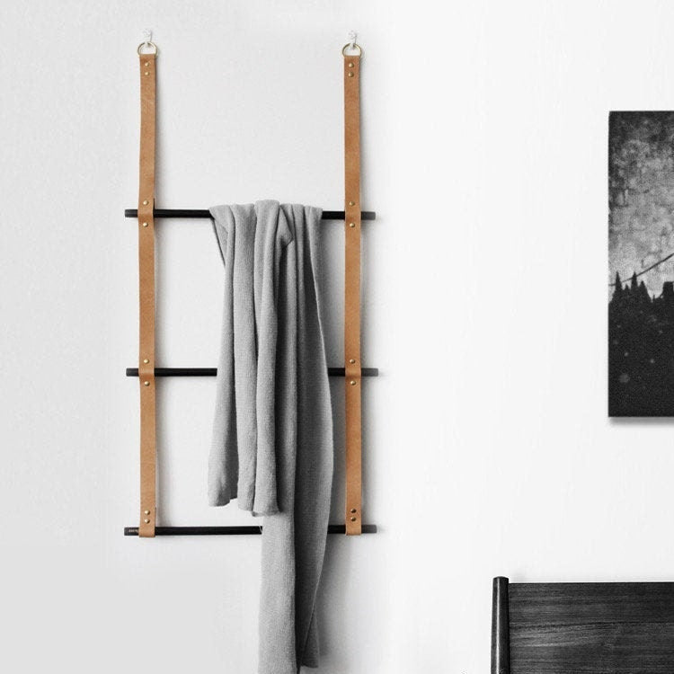 Leather Strap Wall Hanger Rack