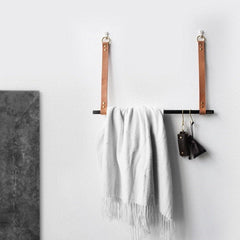 Leather Strap Wall Hanger Rack