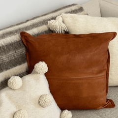 Leather Pillow Cover